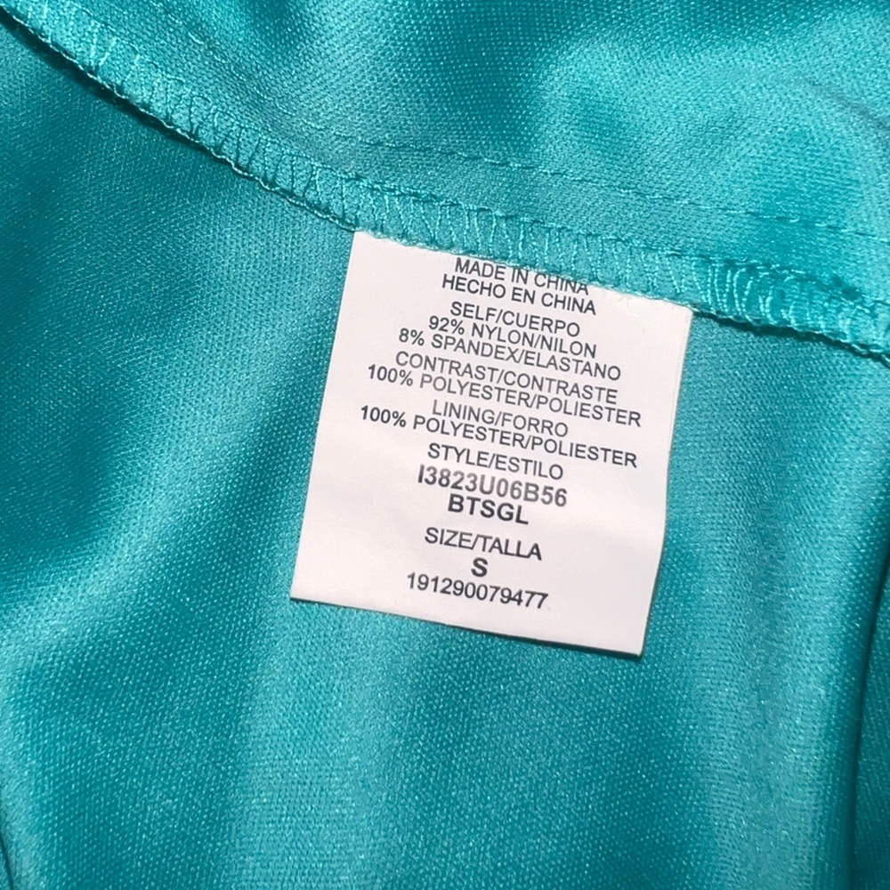 Lily Rose Spaghetti Strap Crochet Lace Mini Dress, Size Small, NWT, Aqua Blue - Picture 12 of 16